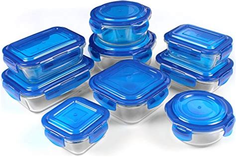 Bpa Free By Utopia Kitchen Glass Food Storage Container Set Blue