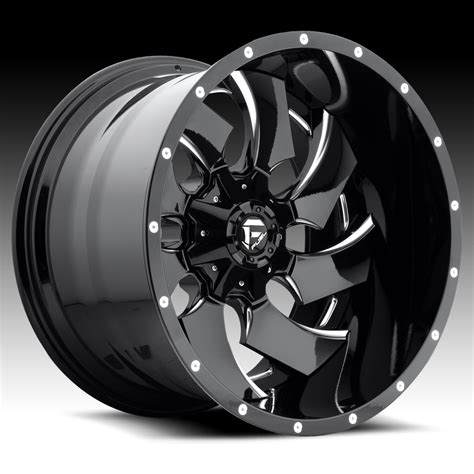 fuel  cleaver  pc gloss black milled custom truck wheels rims