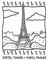 Coloring Pages France Tower Eiffel Printable French Color Crayola Colouring Flag Paris Kids Book Revolution Sheets Print Landmarks Colour Ausmalbilder sketch template