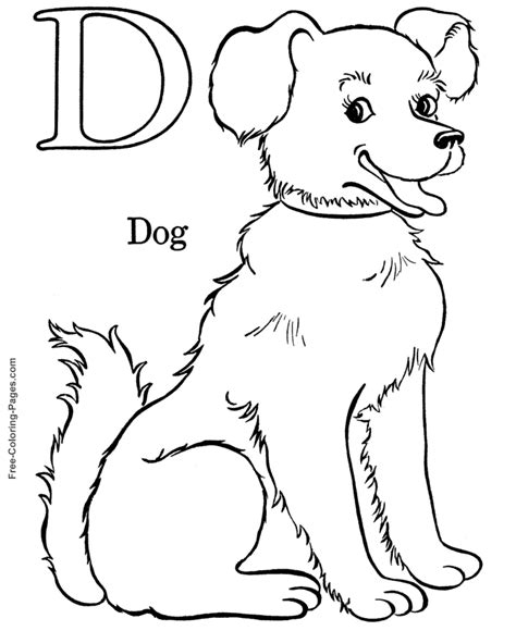 alphabet coloring pages    dog