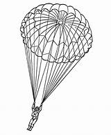 Parachute Paratrooper Armed Mewarnai Tentara Harbor Coloringhome sketch template