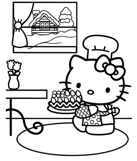 kitty happy birthday coloring page  kids image coloring home
