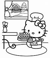Kitty Hello Coloring Pages Happy Printable Kids Birthday sketch template