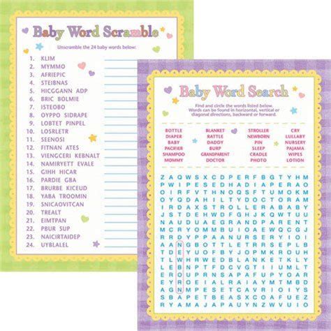buy   webmallforyoucom baby shower word games ct baby shower