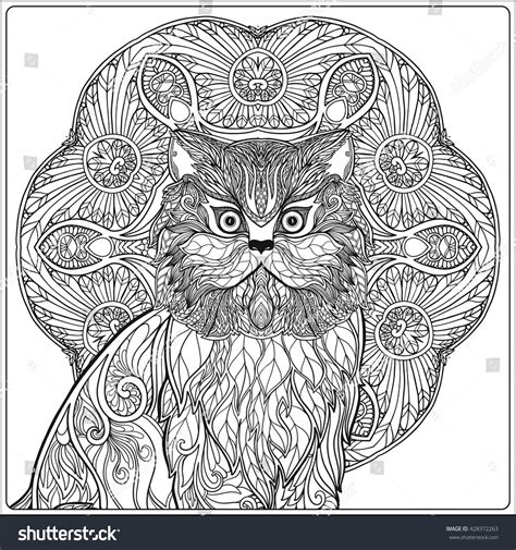 cat mandala coloring pages  svg png eps dxf  zip file