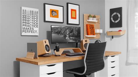 modern productivity desk setup makeover  justin tse