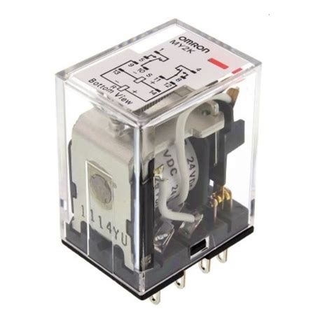 omron myk dc latching relay dpdt  componentscom