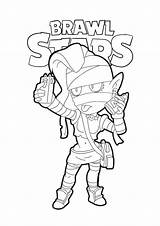 Emz Brawl Stars Coloring Pages Character Print Photographed Loves Raskrasil sketch template
