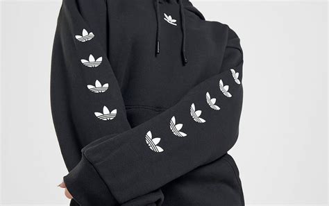 adidas originals repeat trefoil overhead hoodie dames alleen bij jd zwart dames