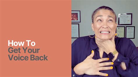 how to get your voice back cherie mathieson