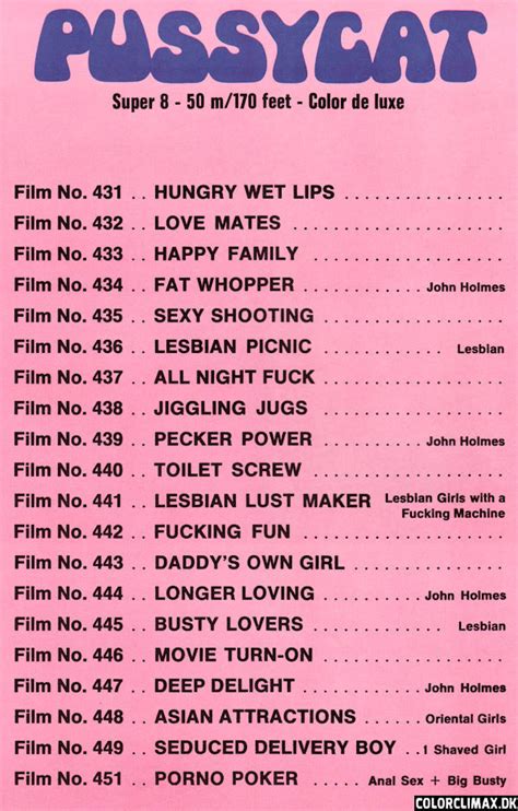 colorclimax dk pussycat film index 1980