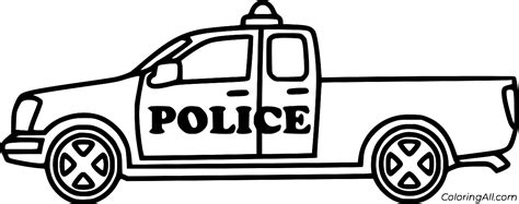 police pickup truck coloring page coloringall