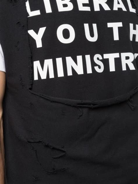 liberal youth ministry débardeur à logo imprimé farfetch