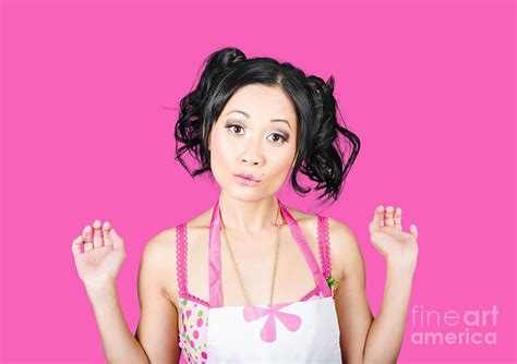 Cute Asian Pinup Woman With Surprised Expression Photograph By Jorgo