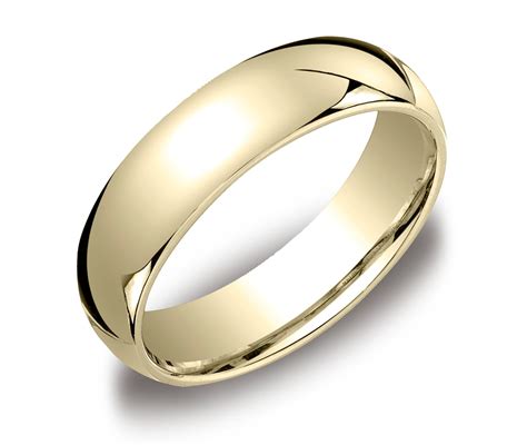 Comfort Fit Mens 14k Gold Wedding Band Elegant Rings