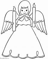 Coloring Christmas Pages Angel Angels Christian Kids Cute Printable Print Story Gabriel Color Decorations Angle Colouring Simple Gif Popular Pdf sketch template