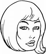 Coloring Hair Pages Girl Beautiful Printable Face Body sketch template