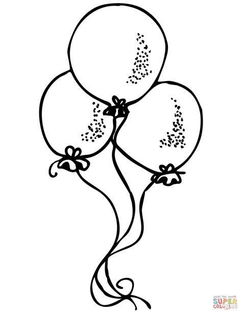 balloons coloring page  printable coloring pages