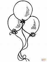 Coloring Balloon Pages Balloons Printable Drawing sketch template