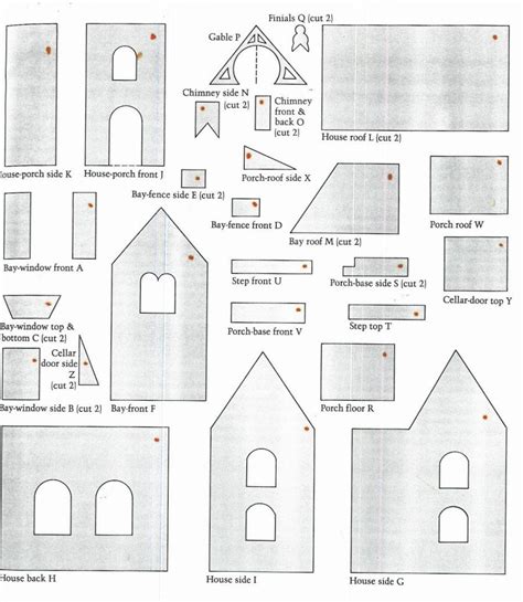 paper gingerbread house template printable printable templates