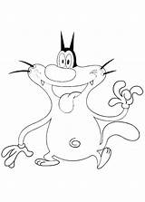 Oggy Cockroaches Cartoon Cafards Tocolor Sticking Tongue sketch template