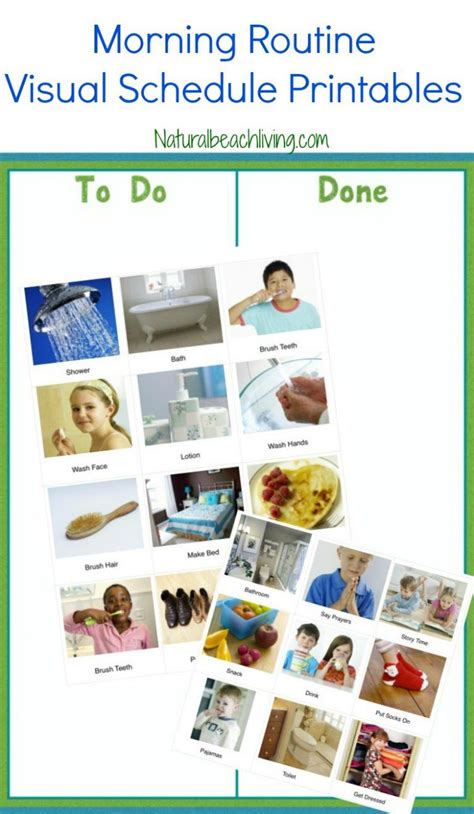 printable picture schedule cards daily visual schedule visual