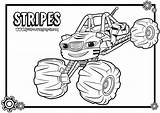 Coloring Pages Stripes Blaze Monster Machines Getcolorings sketch template