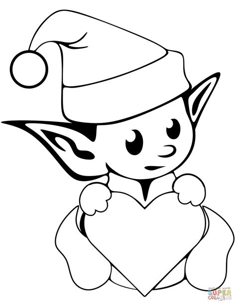 elf coloring pages    clipartmag