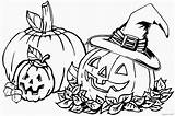 Coloring Halloween Jack Lantern Pages Pumpkin Fall Adult Fun sketch template