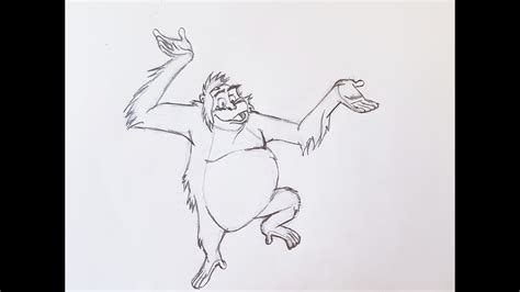 drawing king louie   jungle book youtube