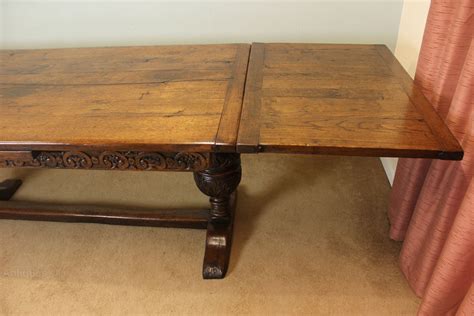 antique refectory draw leaf farmhouse dining table