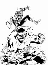 Hulk Spiderman Coloring Pages Man Spider Colouring Kids Superhero Sheets Visit Amazing sketch template