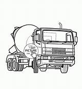 Mixer Transportation Cement Fre Colouring sketch template
