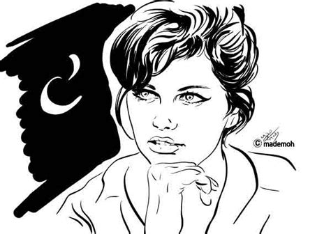 Comicstar Claudia Cardinale Portrait Illustration Deux Couleurs