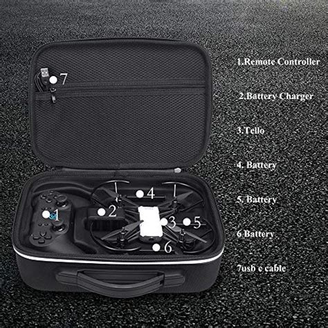 hijiao hard eva carrying case  dji tello quadcopter drone remote controller  fly carry bag