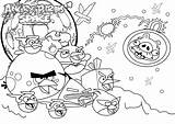 Angry Birds Space Pages Coloring Colouring Bird sketch template
