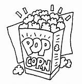 Popcorn Coloring Bucket Pages Template Printable sketch template