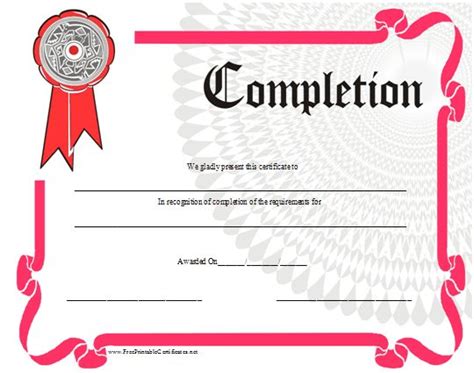 certificate  completion printable certificate certificate