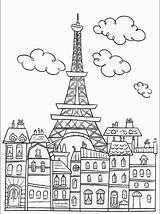 Paris Coloring Pages sketch template