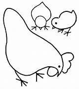 Hen Drawing Chicken Simple Template Chicks Chook Pattern Pages Li Ru Chick Patterns Cartoon Coloring Rooster Hens Templates Galos Para sketch template