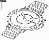 Analoge Orologio Relojes Horloges Horloge Polso Kleurplaat Kleurplaten Malvorlagen Analogico Indica Lorologio Mani Tempo sketch template