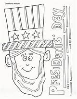 Presidents Coloring Pages Alley Doodle President Lincoln sketch template