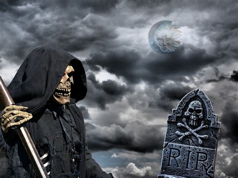 photo death cemetery grim reaper  cemetery