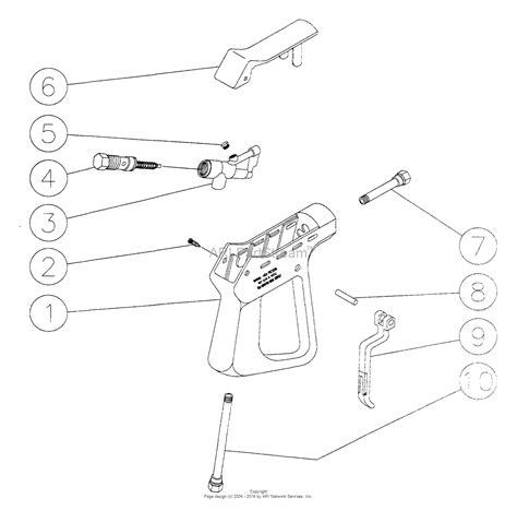homelite cbpw pressure washer ut  parts diagram  gun assembly