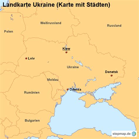 stepmap landkarte ukraine karte mit staedten landkarte fuer ukraine
