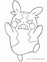 Pokemon Coloring Pages Sword Shield Morpeko Angry Mode Xcolorings sketch template