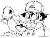 Ash Ketchum Coloring Getdrawings Pages sketch template