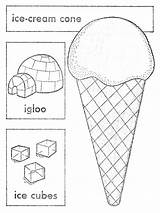 Ice Coloring Cream Cone Cube Clipart Color Getcolorings Pages Library Template sketch template