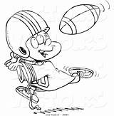 Coloring Football Pages Cartoon Catching Guy Popular Boy Coloringhome sketch template