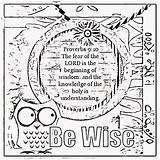 Coloring Wisdom Bible Sheets Verse Pages Treasure Colouring Fear Lord Proverbs Childrens Activity Children Gems Box Scripture Christian Popular Azcoloring sketch template